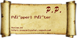 Pöpperl Péter névjegykártya
